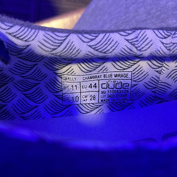 hey dude WALLY CHAMBRAY BLUE MIRAGE. Size 11 shoes - Picture 6 of 6